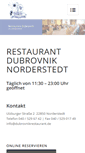 Mobile Screenshot of dubrovnikrestaurant.de